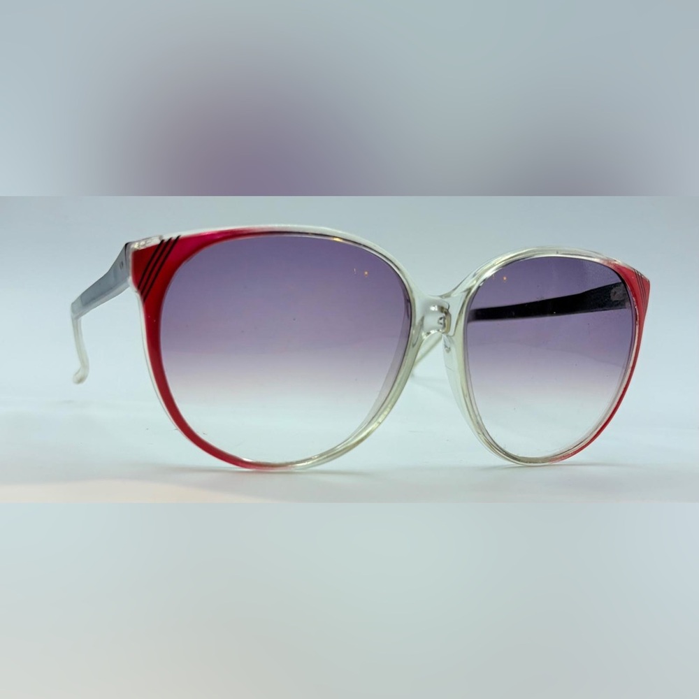 Vintage Foster Grant Red Translucent Round Sunglasses Frames Only